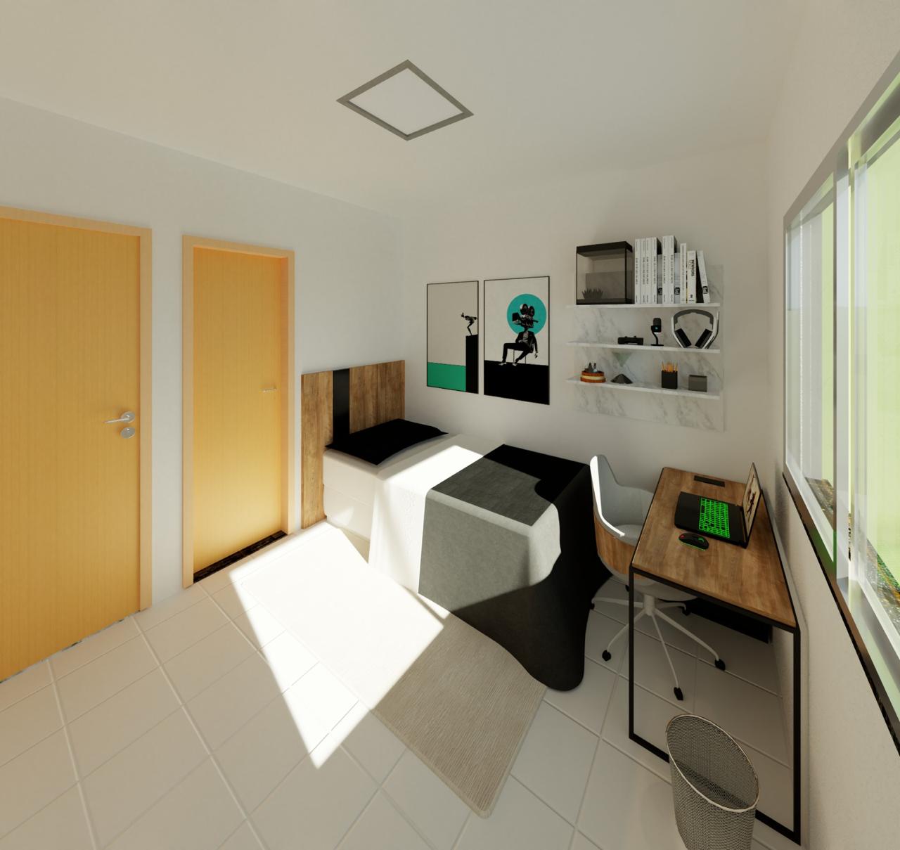 Quarto de Solteiro - Construtora Apoema